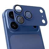 Hohotoon 対応 iPhone17 Pro max用 カメラ保護フィルム アイフォン17 プロマックス カメラフィルム & いphone17Pro max用 レンズカバー、宇宙航空材料 アルミ合金+9H強化ガラス、耐衝撃 、極薄 一体型 、 AR高透過率、 露出オーバー防止、粘着性強い、簡単貼り付け 、スマートフォンカメラガード（ブルー）