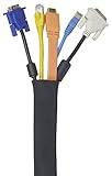 ケーブルチューブ ｜5バック入り｜ケーブル整理 | 高品質で柔軟なネオプレン素材を使用 50㎝　ブラック｜Baltic Living® コケーブル整理