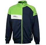 Seattle Seahawks大人用5 x l 5 x - large full zip tri-toneトラックジャケット – ライム/ネイビー/ホワイト