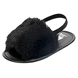 Baosity ベビーシューズ　サンダル　ふわふわ　女の子　ベビー靴　トレーニングシューズ　ファーストシューズ　弾性バンド　全4カラー - ブラック, 0〜6M