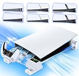 PS5 横置き 冷却 スタンド 3段階風速調節冷却ファン付 PS5コントローラー 充電器 放熱改善 熱対策 装着簡単 PS5/PS5 Slim/PS5 Pro通常版とデジタル版対応 転倒防止 地震対策 新型 プレステ5 スリム アクセサリー 白色