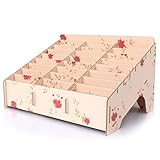 スマホ収納ボックス　リモコン収納ボックス　木製　組み立て式　卓上　収納ボックス　収納ケース　携帯電話　リモコン固定　小物整理　インテリア　大容量　雑貨　便利