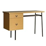 エア・リゾーム パソコンデスク 110cm幅 PCデスク 学習机 ひきだし付き ワンルームにも置けるコンパクトデスク ブラックスチールデスク MILL(ミル)