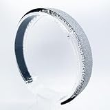 Kamipita カチューシャ （36*1.8ｃｍ）締め付け感がない、痛みのないくせがつきにくい、跡が残らないストレスフリー (グリッターシルバー)
