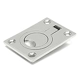 ILS - 316 Stainless Steel Marine Boat Hatch Locker Flush Mount Latch Lift Pull Ring Door Cabinet