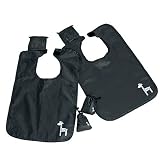 Travel Bib with Attached Bag for Storage by Cossettie - - compact, wipeable by Cossettie LLC