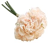 (ラボーグ)La Vogue ウェディング ブーケ 牡丹 ボタン 造花 花束 結婚式 花嫁 パーティー 1束5個花 インテリア 飾り デコレーション 贈り物 B