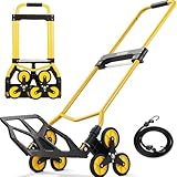 階段登り台車カート、耐荷重330ポンド折りたたみ式階段クライマートロリーハンドトラック台車