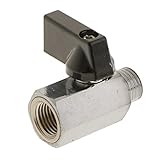 Dolity 真鍮ボールバルブ　　メスxオス - 1/4 BSPP　シャットオフスイッチ　フルポート　ねじ付き