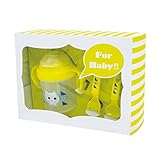 【Yummy!】「おでかけ準備セット(ストローマグ/にぎにぎスプーン＆フォーク)」【IT】ねこ(#9806172)YUB-1802 ベビー食器 離乳食 日本製