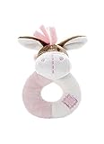 MousehouseギフトキュートなピンクStuffed Animal Donkey Plush Rattleリングfor Baby Girl
