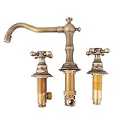 Homyl 2つ　ブロンズ　ハンドル　浴室　シンク　蛇口　ホット　混合水　確実