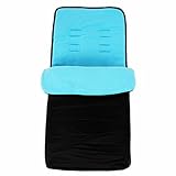 Universal Baby Stroller cosytoes Liner Buggy Padded Luxury Footmuff (Black/Ocean) by BuddyJet