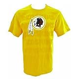 ワシントンレッドスキンズAdult Large NFL Authentic Wordmarkロゴ半袖ゴールドシャツ