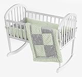 Baby Doll Croco Minky Cradle Bedding Set, Sage/Grey Model: 8100cr36 (Newborn, Child, Infant) by Baby