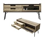ISSEIKI テレビボード 幅120 ビンテージ調 木製家具 【SL-42-6】