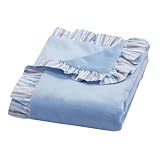 Trend Lab Logan Ruffle Trimmed Receiving Blanket, Blue by Trend Lab