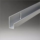 e-kanamono アルミ片長チャンネル(穴明) 10x1840mm バフシルバー