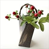 花瓶 おしゃれ 花器 和風 信楽焼 和陶器ベース ツイスト [soh1276]