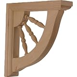 Ekena Millwork BKT01X07X07ADRW 1 1/2-Inch W by 7-Inch D by 7-Inch H Andrea Wagon Wheel Bracket Rubbe