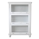 本棚 アンティーク調 飾り棚 家具 棚 たな 3段 ホワイト