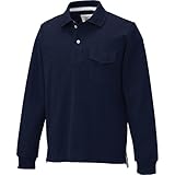 KURODARUMA(クロダルマ)  綿100%長袖ポロシャツ ネイビー L