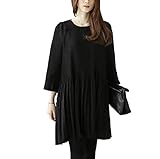 【La Bella】 マタニティ シフォン ワンピース フォーマル チュニック レディース 膝丈 (L)