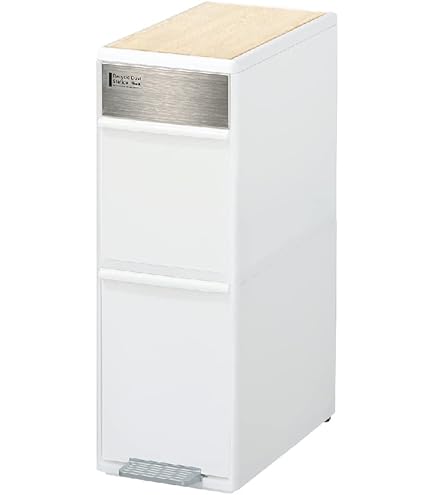 Amazon｜ダストボックス/蓋付きゴミ箱 【2分別】 幅55cm