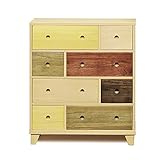 北欧風 幅80cm 4段ローチェスト 桐製 脚付き ナチュラル