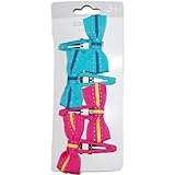 カーターズ(Carter's）ピンク&水色リボン型　女の子用ヘアアクセサリー4個セット・ぱっちん留め,ヘアピン・ヘアクリップ,ブルー,出産祝い [並行輸入品]