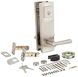 Baldwin 183SPEXSPL SQR 15 SMT CP Prestige Spyglass Double Cylinder Handle Set with Lever Featuring S