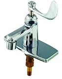 T&S Brass B-2460 Lavatory Faucet with Single Temperature, Decor Wrist-Action Handle, Aerator and Dec