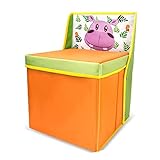 tumamaトイボックスオーガナイザーキッズ折りたたみ椅子足残りSeatの整理BooksおもちゃStorage Chest for Boys and Girls in Nursery、プレイルーム、寝