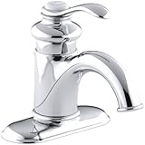 KOHLER K-12181-CP Fairfax 4 In. Centerset Bathroom Sink Faucet with Single Lever Handle, Polished Ch