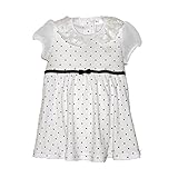 ヒロミチ　ナカノ【Hiromichi nakano formal】えりレースとそでにシフォンの水玉ワンピース80cm:90cm:95cm (90cm, ホワイト)