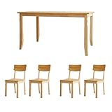 ナチュラル／French ダイニング ダイニングセット 5点 4人掛け テーブル チェア 椅子 イス 4脚 カントリー アンティーク ダイニングテーブルセット 木製 シンプル ナチュラル