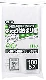 ハウスホールドジャパン チャック付き ポリ袋 34×48cm 0.04mm 厚 100枚入 CL4 透明