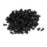 uxcell プッシュリベット クリップ ファスナー ナイロン ブラック 1.3-2.0mm厚さパネル用 100個入り