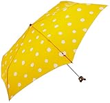サンマルコ 折りたたみ傘 くまのがっこう ジャッキー手元 水玉総柄 折ミニ イエロー 55cm