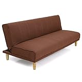 ソファ ソファー ベッド ソファベッド 2人掛け リクライニング ファブリック シングル ダークブラウン