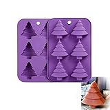 TINYPONY ケーキモールド　DIY　ケーキ　クッキー　マフィン　チョコレート　ゼリー　プリン　シリカゲル　クリスマスツリー形　6個取り