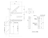 バルコニー物干金物 横収納・ポール型ステンカラー SK-700YSLP-SC　　新協和