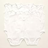 カーターズ クロスショルダー ノースリーブボディシャツ 肌着 5枚セット ホワイト ロンパース 9m [並行輸入品]