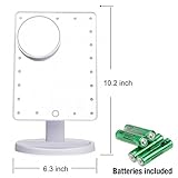 LED Light Up Illuminated Make Upバスルームミラー拡大鏡付きグリーン家 ホワイト