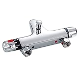 bennyue_jp 浴室用水栓 サーモスタット シャワー バス用混合栓 バスタブ サーモスタット付シャワーバス水栓 寒冷地向け (シャワーハンドル無し)