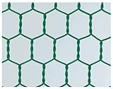 吉田隆 ビニール亀甲金網 緑 #18X16X910X30m