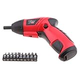 Fenteer 小型 電動ドライバー スクリュービット 10個 正逆転可能 LED付き 電池式 6V/4.8V 組み立て 穴開け 修理工具キット - 6V