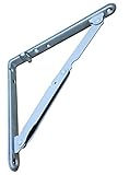 d.h.s. Heavy Duty折りたたみシェルフブラケット – 8 " x 8 " – グレー – ペア – Screws included 。