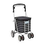 折りたたみキャリーカート 幸和製作所 テイコブワゴン 【3： カバー付き】 アルミ製 ブレーキ付き 日本製 ブラック ( 黒 )