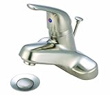 Aviditi Olympia Series L-6160B-BN Elite Single Handle Lavatory Faucet and Pop-Up Drain Assembly, Bru